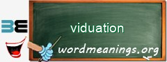 WordMeaning blackboard for viduation